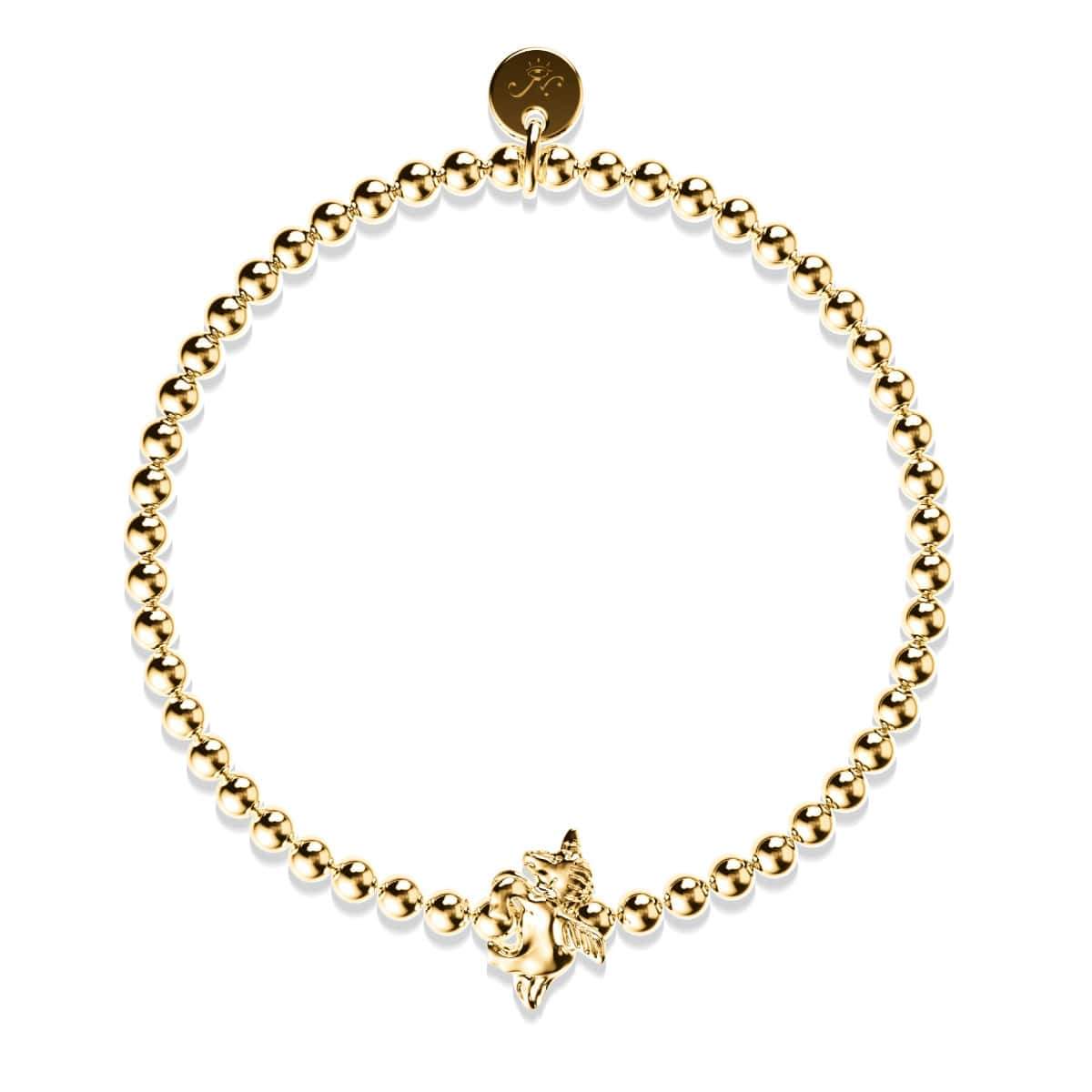 Pégase | Or 18 carats | Bracelet à breloques licorne ailée